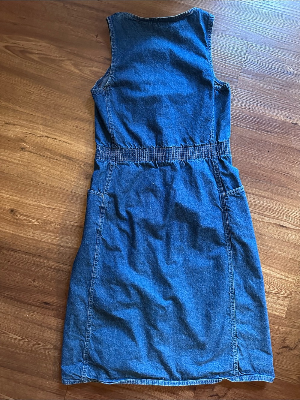 1970s Levi's Denim Tank Dress Button-Front - Picture 8 of 16